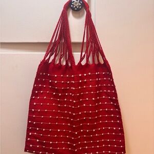 Handmade Red Cotton Bag